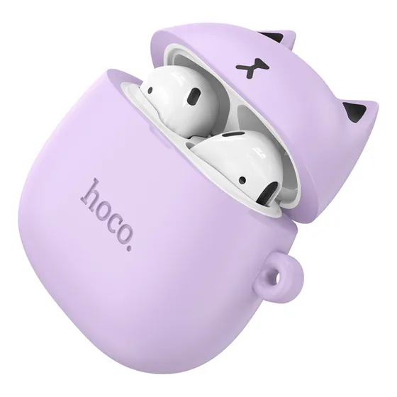 Auriculares In-ear Inalámbricos True Wireless Hoco Ew45 Forma Gato Lila