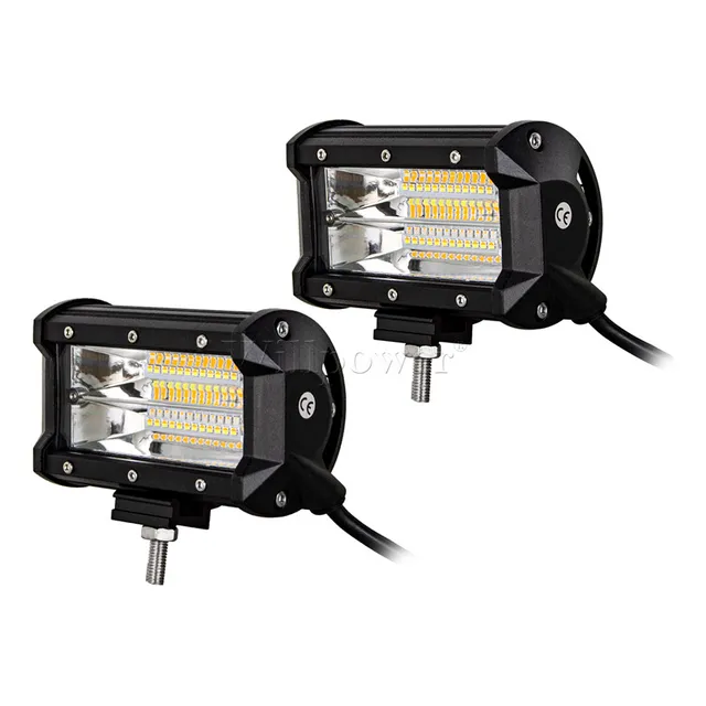 Neblinero Barra Led 72w Doble Color + Estrobo 2en1 