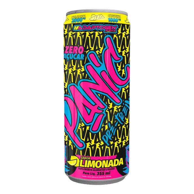 Panic Pré-treino Drink Lata Zero 355ml 6 Unidades Adaptogen Sabor Limonada Panic Pré-treino Drink Lata Zero 355ml 6 Unidades Adaptogen Sabor Limonada