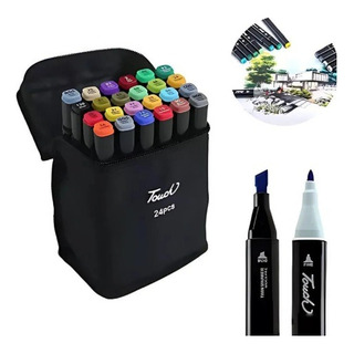 Kit 24 Canetas Canetinhas Caneta Marca Texto Ponta Dupla Kit 24 Canetas Canetinhas Caneta Marca Texto Ponta Dupla
