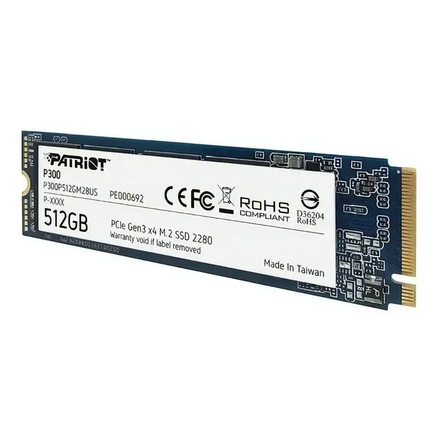 Disco Solido Ssd Patriot P300 512gb M.2 Pcle Gen 3x4 Nvme