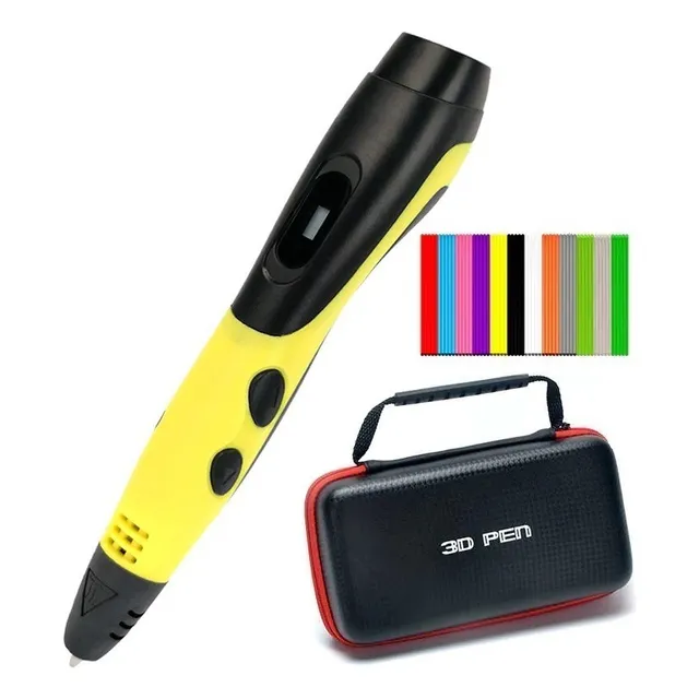 Bolígrafo Lápiz Impresora 3d Sm-01 + Filamentos 54 Amarillo
