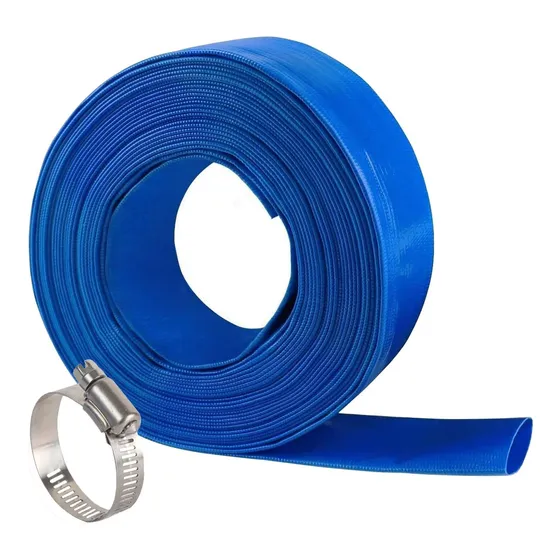 Manguera Retrolavado Piscina 1 2  X 100 Pie Descarga Plana