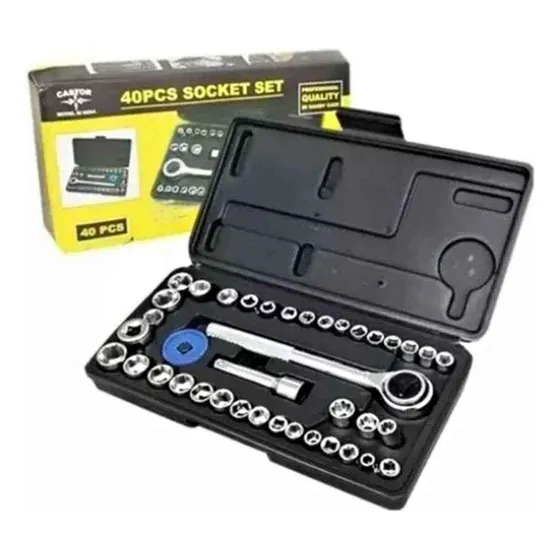 Juego Dados Ratchet Extension 40 Pcs 3/8 Mecanico Security 