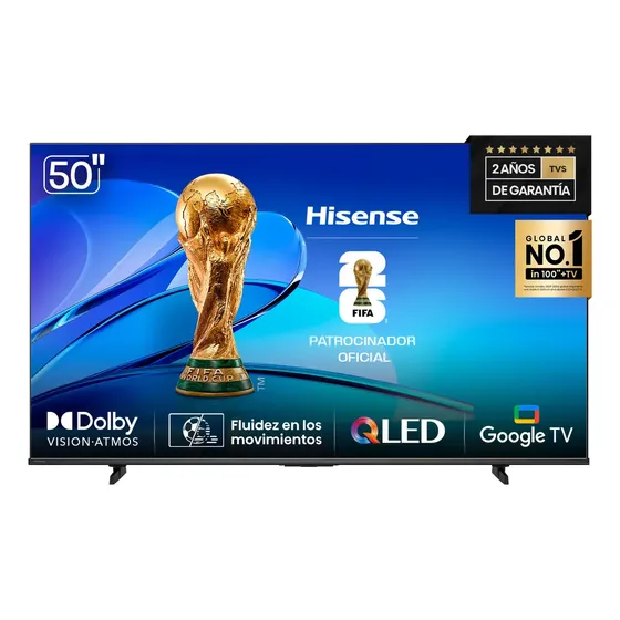 Smart Tv Hisense Qled 50'' Uhd 4k Google Tv 50q6