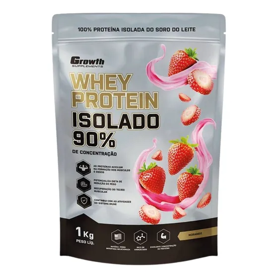 Whey Protein Isolado 90% 1kg - Growth Supplements