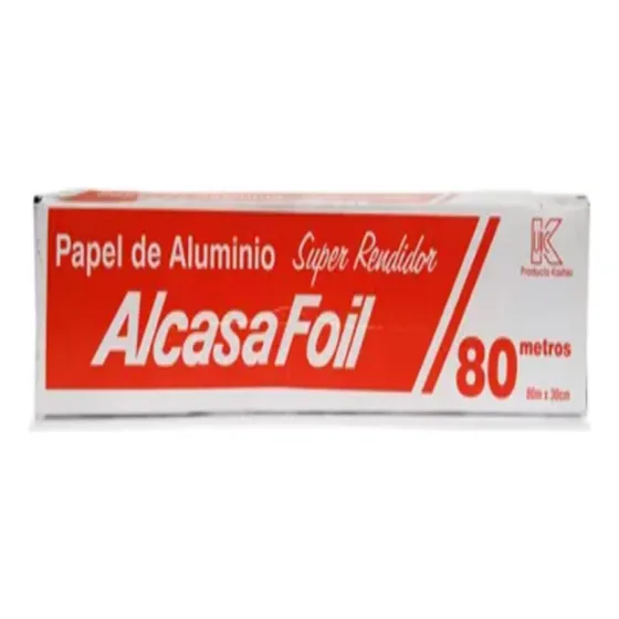 Papel Aluminio Alcasa Foil Color Naranja 80 Metros X 30 Cm
