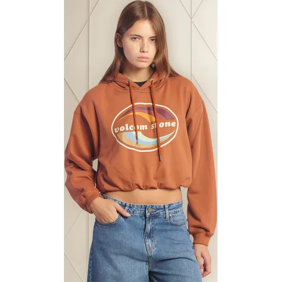 Buzo Canguro Mujer Volcom Crop Good Things