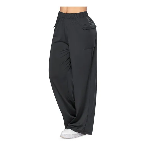 Pantalón Sudadera Mujer Negro Fi 7338
