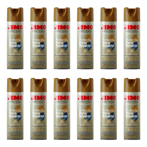12 Anti Traça Jimo 300ml Veneno Acaba Com Traças Envio 24hrs