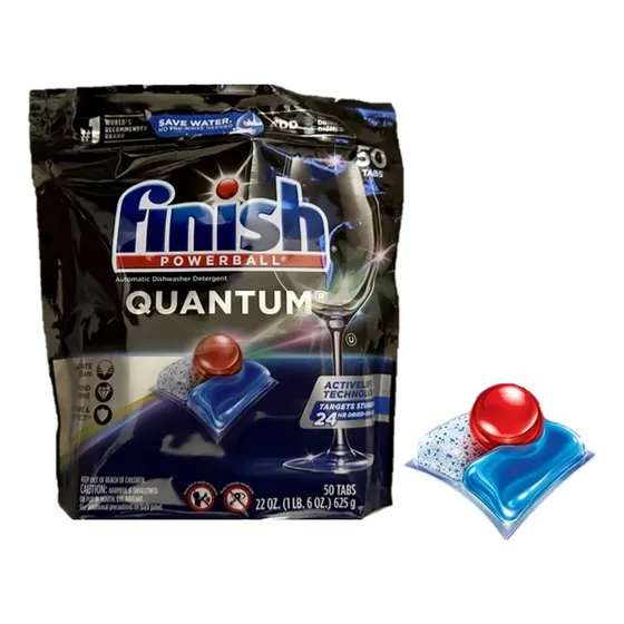 Finish Powerball Quantum 50 Cápsulas Lavavajillas Detergente