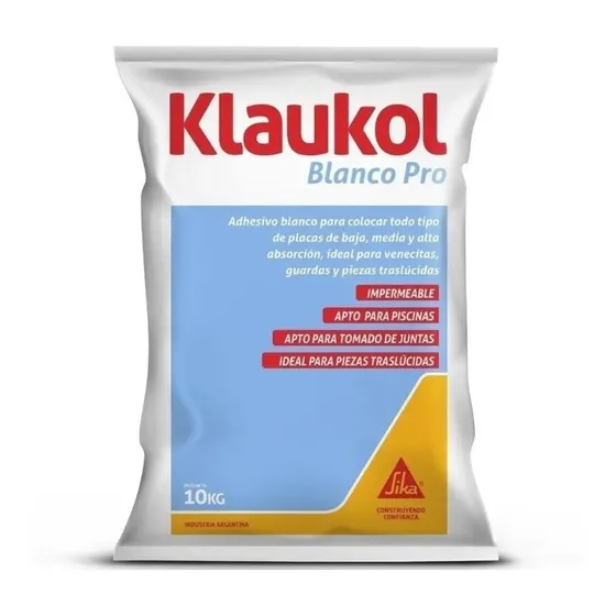 Pegamento Adhesivo Cemento P/ladrillos Vidrio Blanco Klaukol