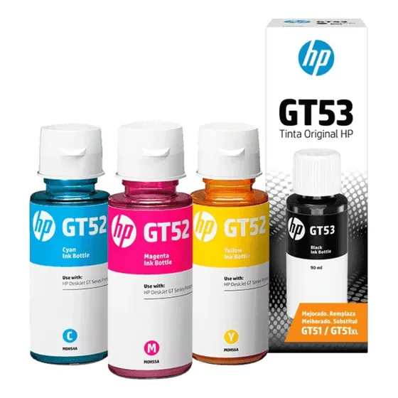 Kit Tintas Hp Gt53 Gt52 Original Nuevo 