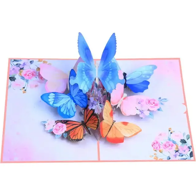 Tarjeta De Regalo O Invitación Cumpleaños Mariposas 3d!
