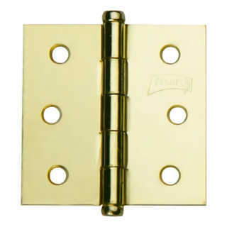 Bisagra Ligera Cuadrada 74mm Latón Brillante 10pzs Bisagra Ligera Cuadrada 74mm Latón Brillante 10pzs
