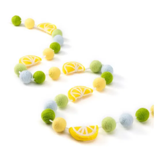 Cinpiuk Guirnalda Limon Forma Bola Fieltro Para Lmon Verano