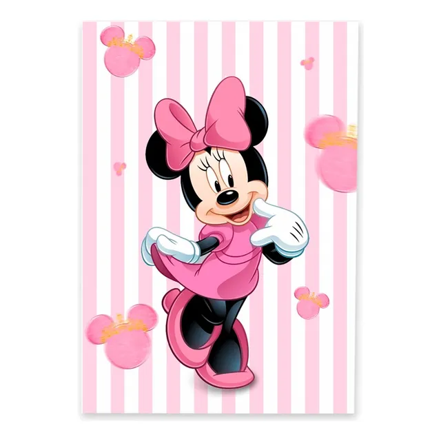 Painel Retangular Veste Facil Festa Tema Minnie Rosa Menina