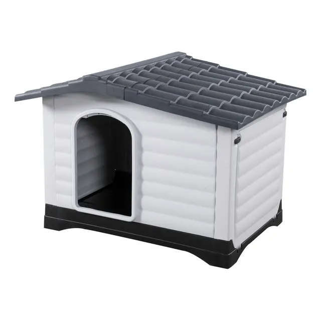 Casa Para Perro Grande Ajolopet 111x83x81cm Térmica Color Gris