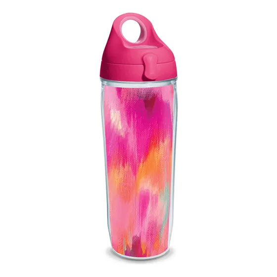 Vaso Aislado Envoltura Tapa Rosa Pasion Botella Agua 24 Onza