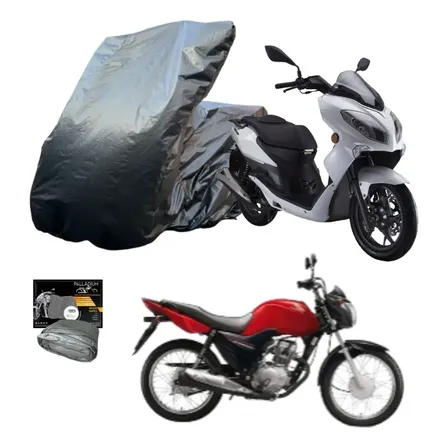 Capa Preta Impermeável Para Cobrir Moto - Cor Preto