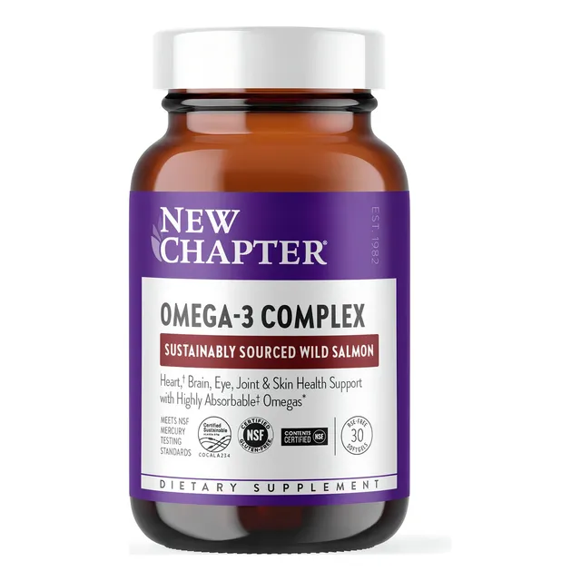 Complejo De Omega 3 New Chapter 30 Softgel Sabor Sin Sabor
