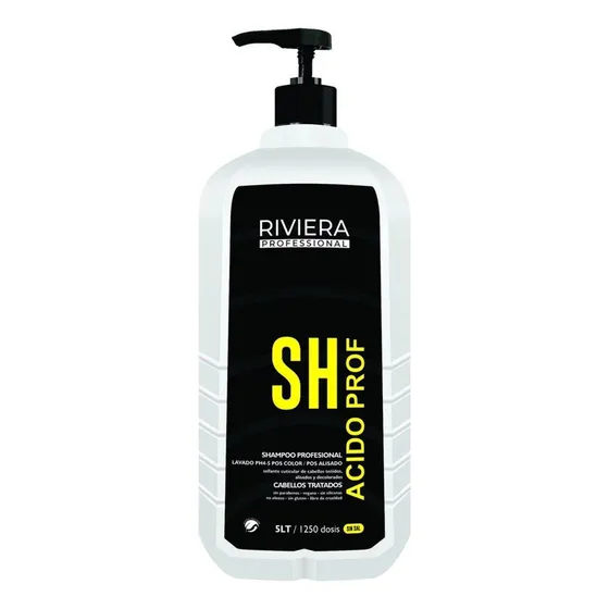 Shampoo Acido Riviera Profesional Sin Sal Vegano 5 Litros
