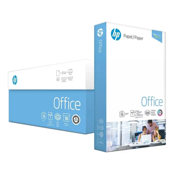 Caja De Resma De Papel Marca Hp Tamaño Oficio 500 Hojas