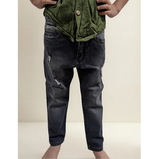 Pantalon Jean Con Roturas Para Varon