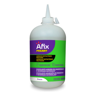 Super Cola Secagem Rápida Instantânea 500g Extra Forte Afix Super Cola Secagem Rápida Instantânea 500g Extra Forte Afix