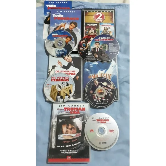 4 Dvd Todo Poderoso+volta+o Show Truman +pinguins Carrey A11