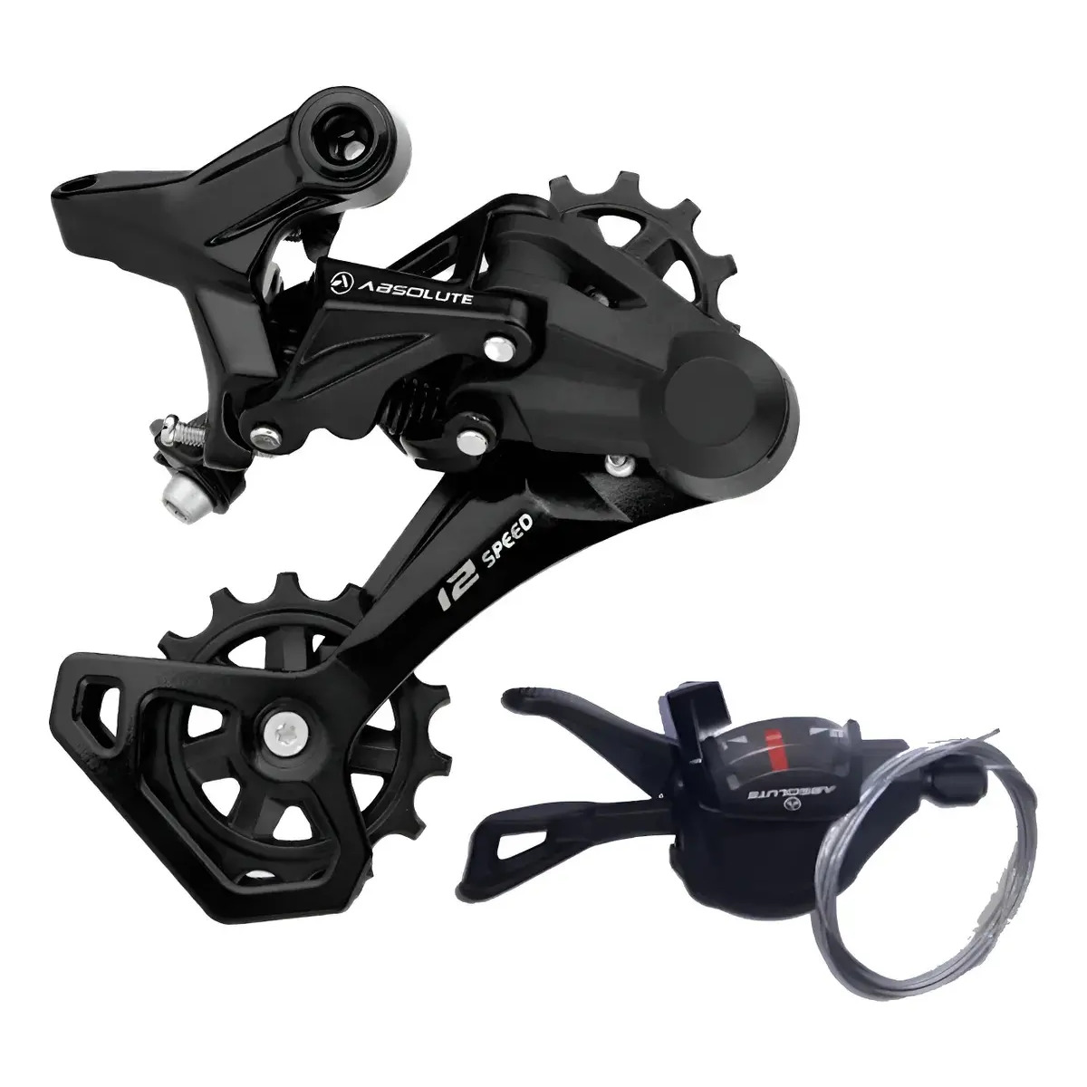 Kit Câmbio Traseiro + Alavanca Absolute Nero 12v 1x12v Mtb Kit Câmbio Traseiro + Alavanca Absolute Nero 12v 1x12v Mtb