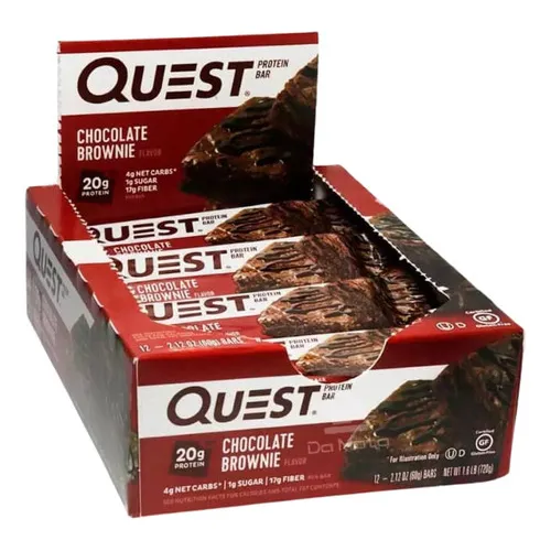 Quest Protein Bar (caixa C 12un De 60g) - Quest Nutrition Sabor Brownie