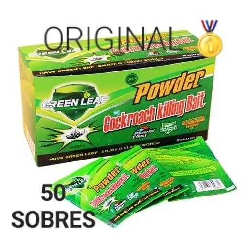 Veneno Chiripa Y Cucarachas Sobre Verde Green Leaf Powder
