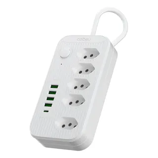 Coibeu Extensão Coibeu Wkc-541 10 Tomadas 2m 4 Usb Bivolt Cor Brancn