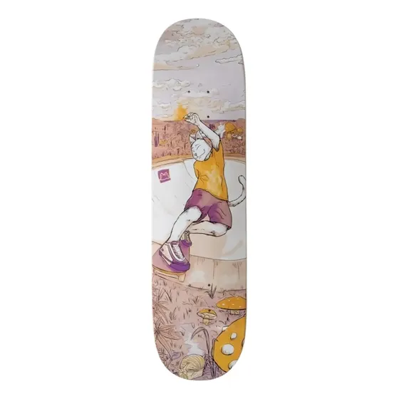 Patineta Tabla Skate Gangsta Cat Session 8.1 Maple Canadiense Negra | Cuotas sin interés