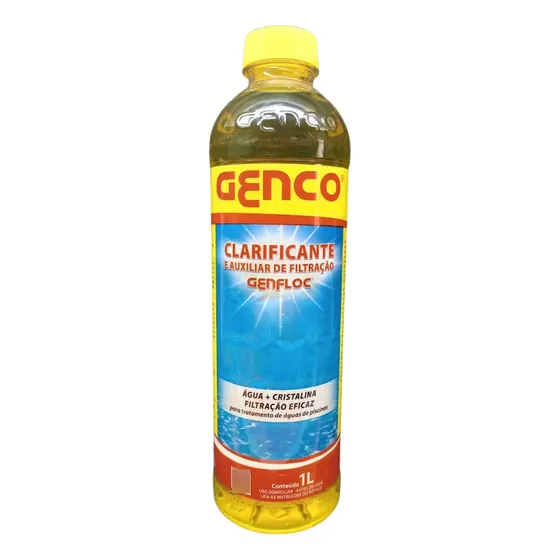 Genfloc 1l Para Piscina Clarifica E Auxilia Filtração Genco