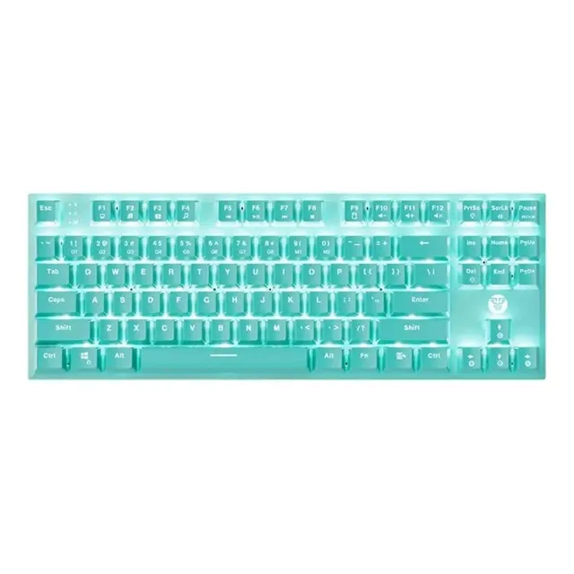 Teclado Gamer Tkl Mecanico Fantech Mint Mk-856 Rgb Aluminio Teclado Verde agua Idioma Inglés US