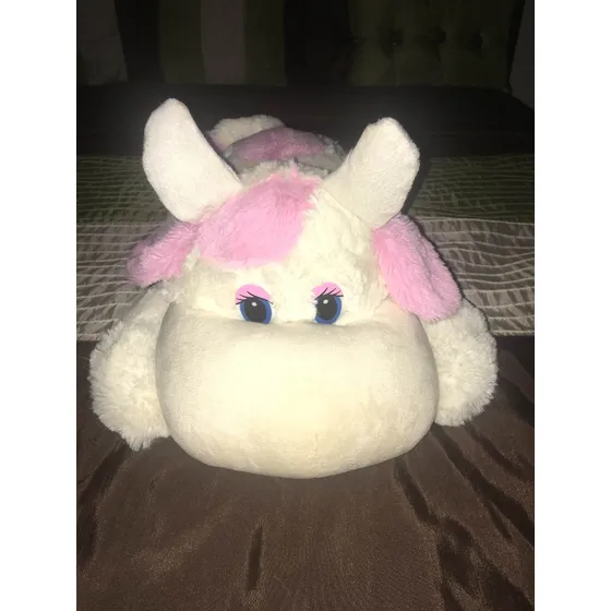 Vaca De Peluche Rosada Tipo Almohada 55 Cm De Largo Nueva