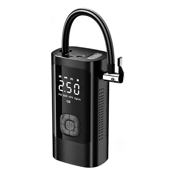 Compresor Aire 150psi Auto Moto Bicicleta Power Bank 6000mah Color NEGRO - 271053