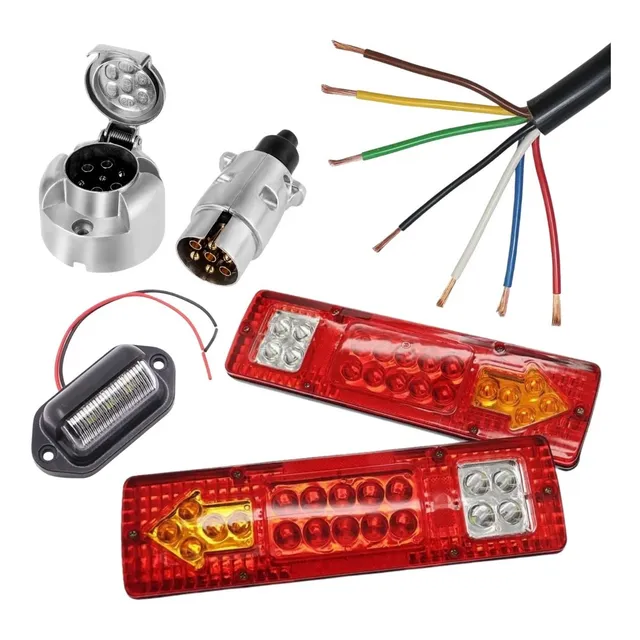 Foco Trasero Led 12 Voltios Carro Arrastre Cable Luz Patente