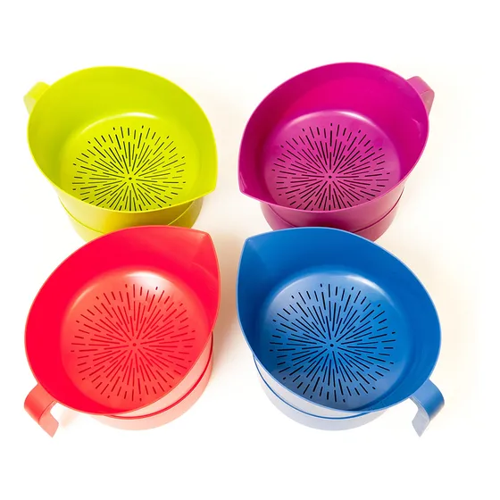Colador Plastico Rojo Easy Greasy Asa Juego 3 Pieza Grasa