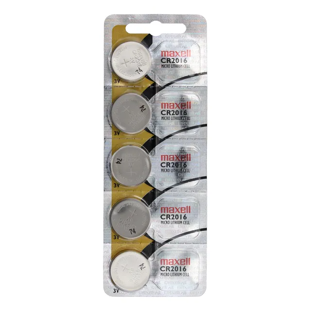 Pack 5 Pilas Cr2016 3v Maxell Tipo Boton Original