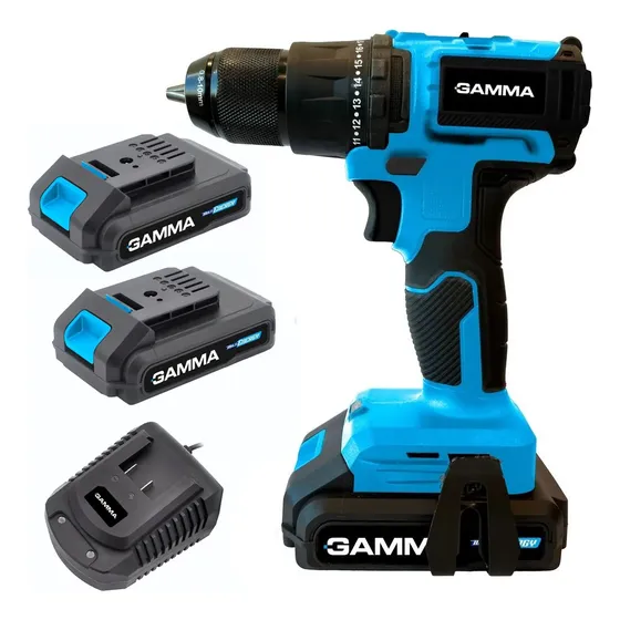 Taladro Atornillador A Bateria Brushless Color Azul Gamma