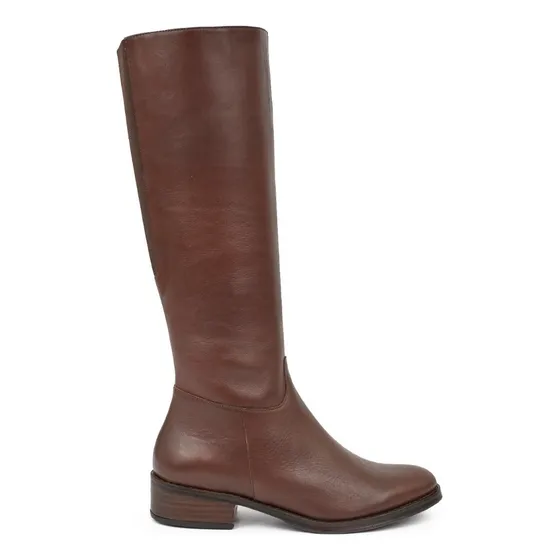 Bota Mujer Cuero Caña Alta Briganti Botineta - Mcbo24098