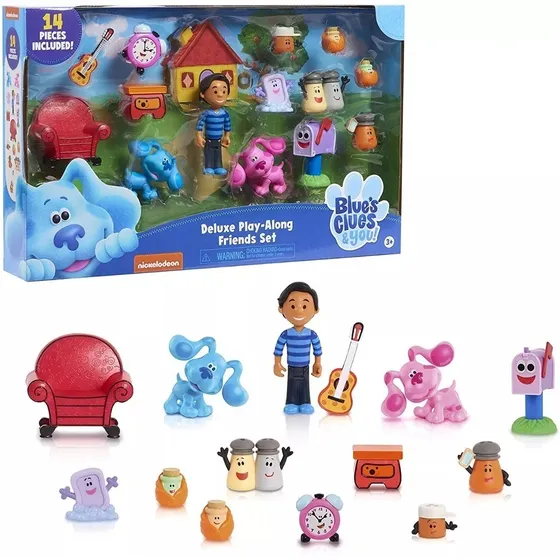 Las Pistas De Blues Clues Set De 14 Figuras Articulada 49655