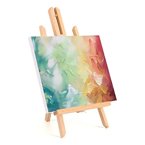 Lienzo Con Caballete En Madera Pintura Óleo 30.5 Cm X 23 Cm