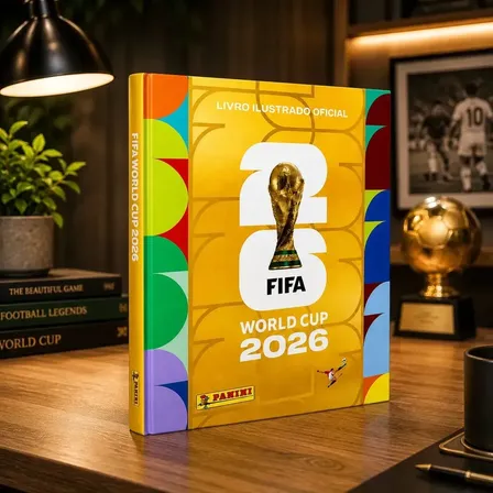Álbum Capa Dura Ouro Copa Do Mundo 2026 Dourado Premium