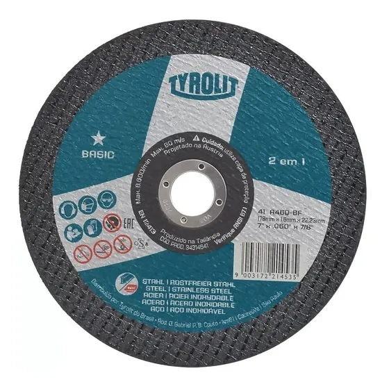10 Disco De Corte Fino Inox  Esmerilhadeira 7 Pol Tyrolit