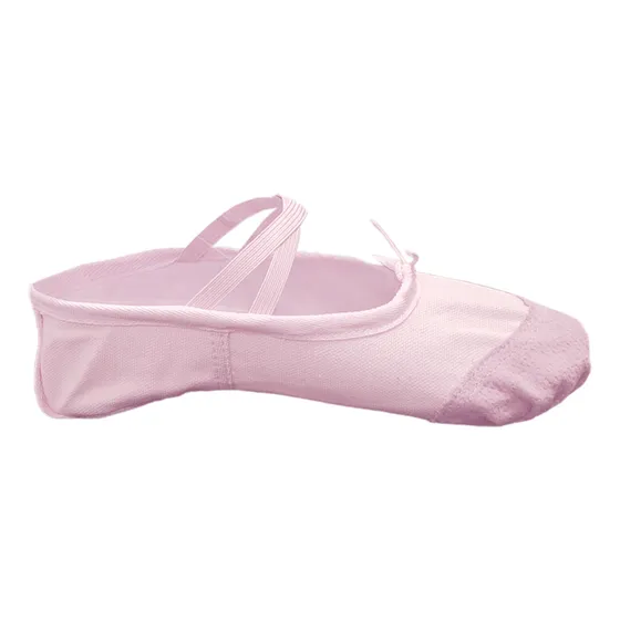Zapatilla Ballet Lona Puntera Cuero Rosa Danza -tuproductouy