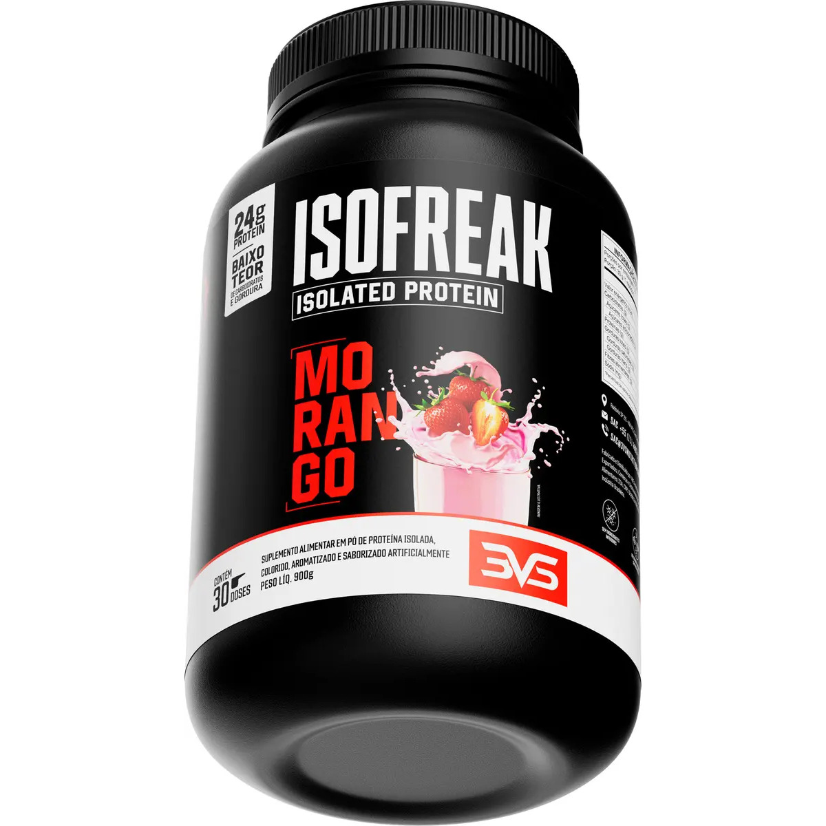 Whey Isolado Isofreak 900g Sabor: Morango - Fórmula Avançada com 24g De Proteína por Dose Whey Isolado Isofreak 900g Sabor: Morango - Fórmula Avançada com 24g De Proteína por Dose